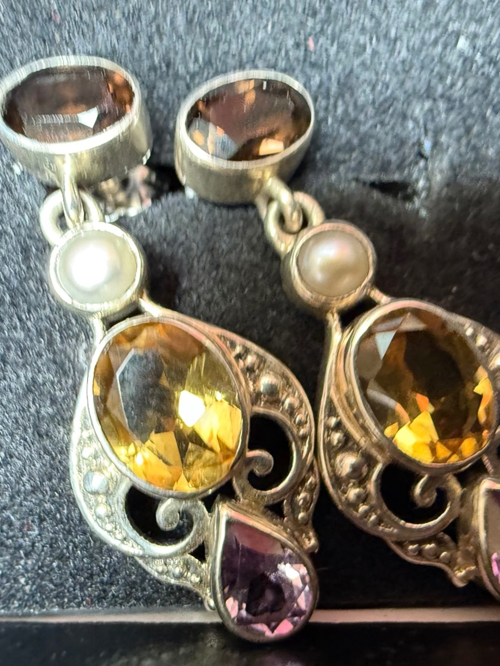 Beautiful Nicky Butler Multi-gemstone sterling earrings